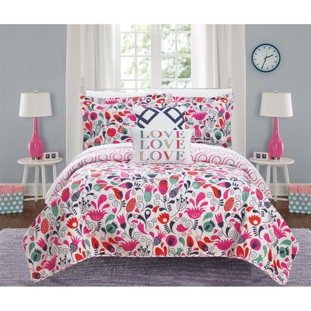 FIXTURESFIRST 5 Piece Argenteuil Reversible Quilt Set - Multi Color, Full Size FI2541944